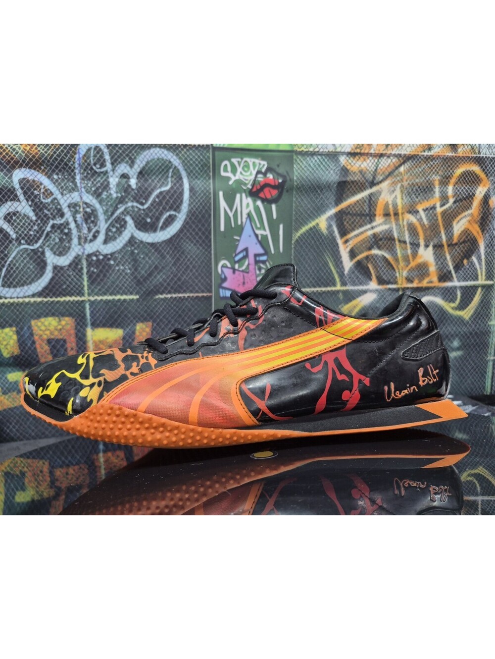 USAIN BOLT TRAINERS RARE LEGEND FOOTWEAR PUMA YAAM LAVA EDITION Men's size 13M🔥